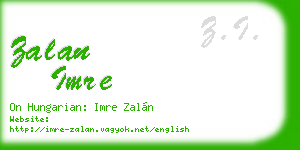zalan imre business card